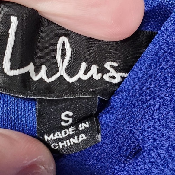 Lulu's Bell Sleeve Mini Dress Royal Blue Size Small - Picture 5 of 8